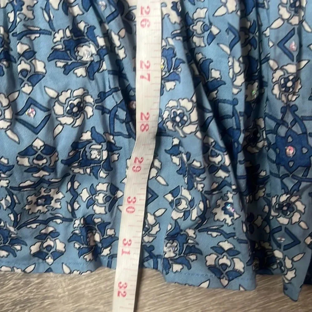 MISS JUNE BLUE FLORAL MINI DRESS
